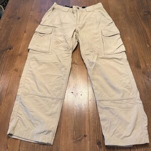 Duluth Trading Dry On Fly Cargo Pants Mens Large x 30" Beige Outdoor Belted
